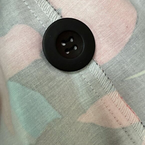 SUSAN GRAVER Bright Floral Blazer Size XL Black Multicolor Cotton Blend Jacket - Picture 9 of 9